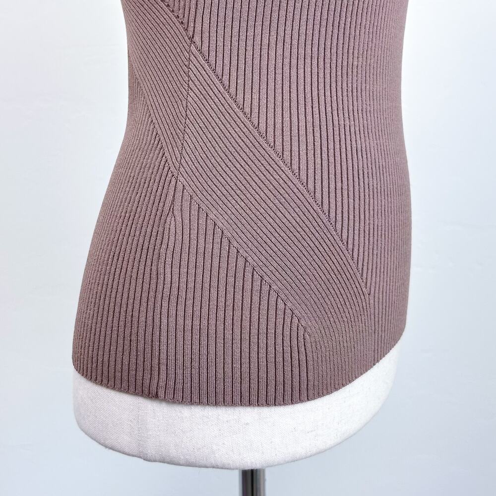 Rag & Bone Stretchy Rib Knit Brown Minimalist Capsule Wardrobe Asher Tank Top XS - Picture 5 of 9